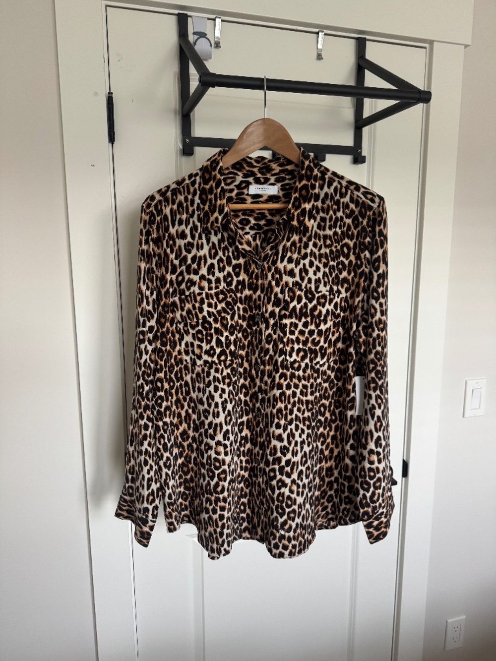 Equipment Leopard Print Silk Shirt NWT